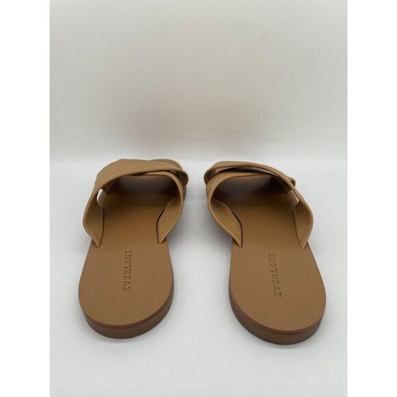 Everlane The Day Crossover Sandal Womens Sz 9.5 Light Taupe Leather Strappy - Picture 6 of 11